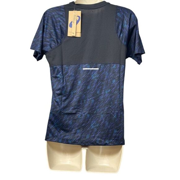 ASICS Women's PR Lyte Run Short Sleeve Top, Night Shade/ Lake Drive Print, XS - Picture 3 of 10